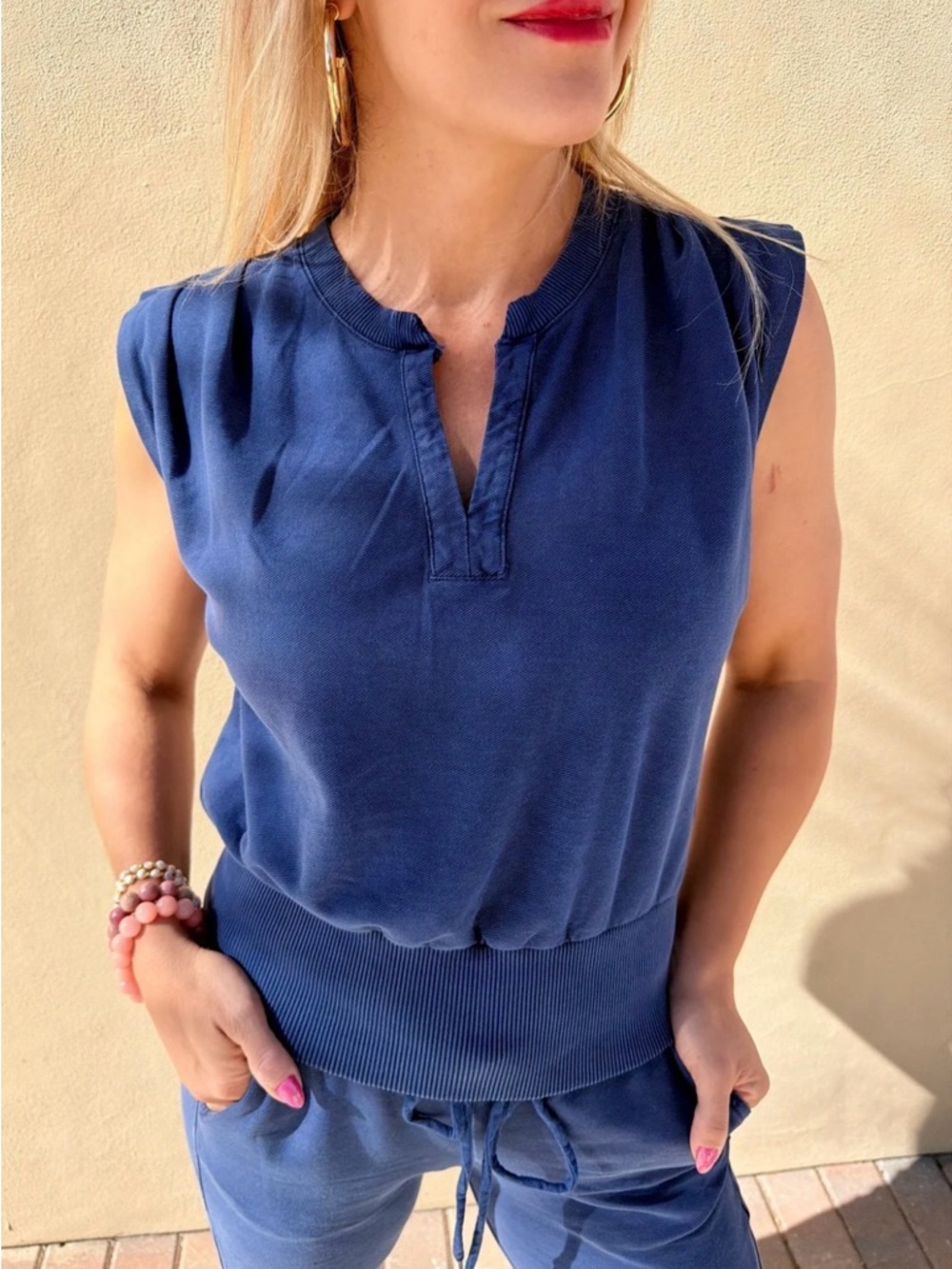 Bobi International Split Neck Top